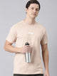 Men Camel Brown T-Shirts Regular Fit