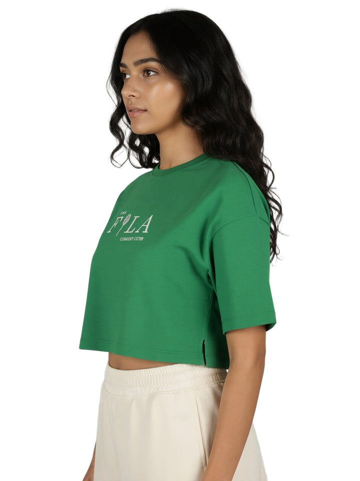 Fila Women Green Seles Crop Top