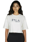 Fila Women Off White Seles Crop Top