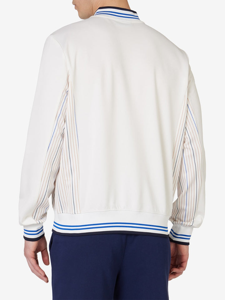 Unisex Knit Fabric Settanta Jacket With Printed Inserts
