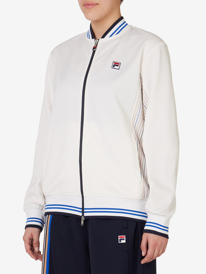 Unisex Knit Fabric Settanta Jacket With Printed Inserts