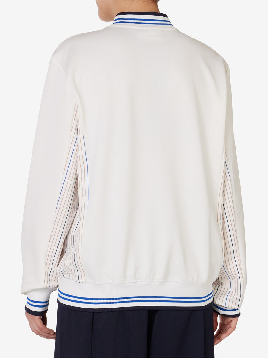 Unisex Knit Fabric Settanta Jacket With Printed Inserts