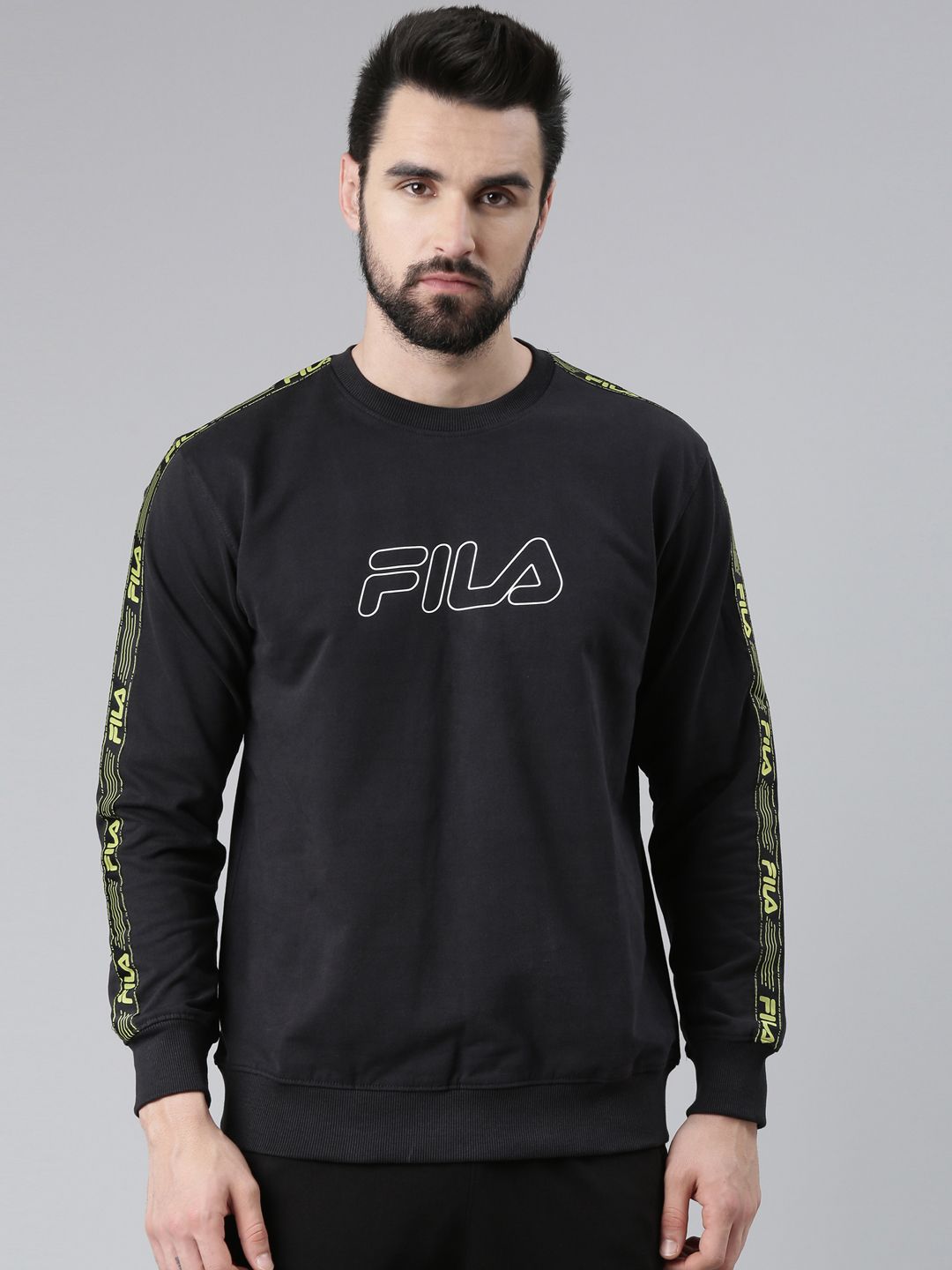 Fila black shop line basil sweatshirt