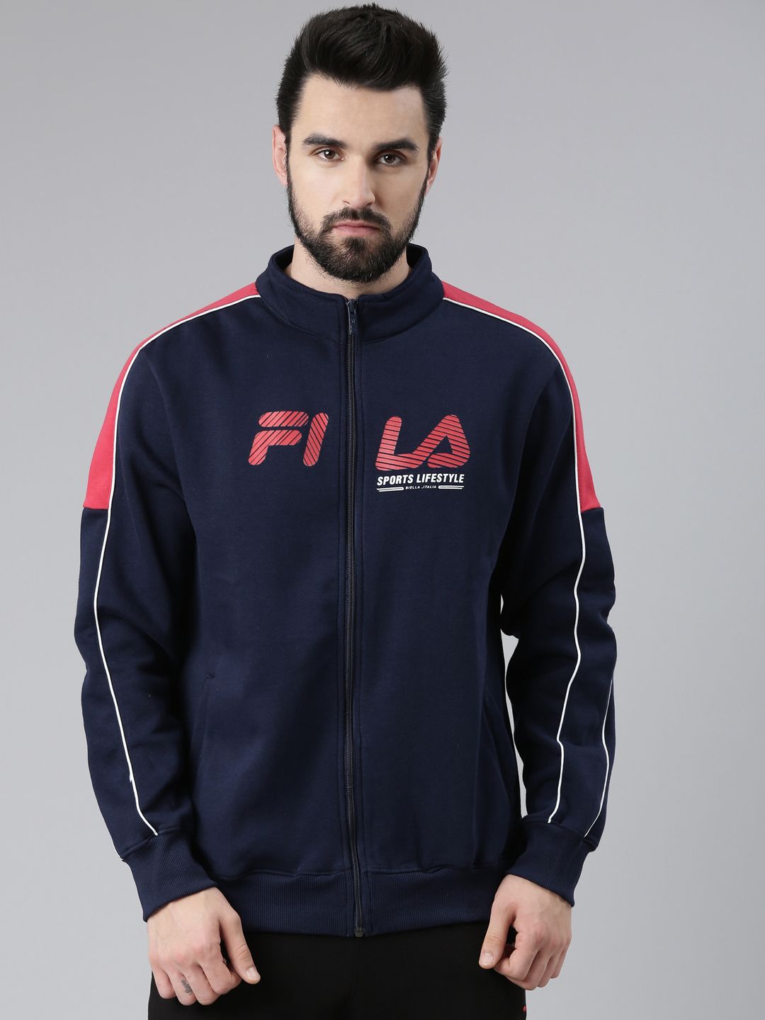 Men's Zip Up Velour Jacket | Fila