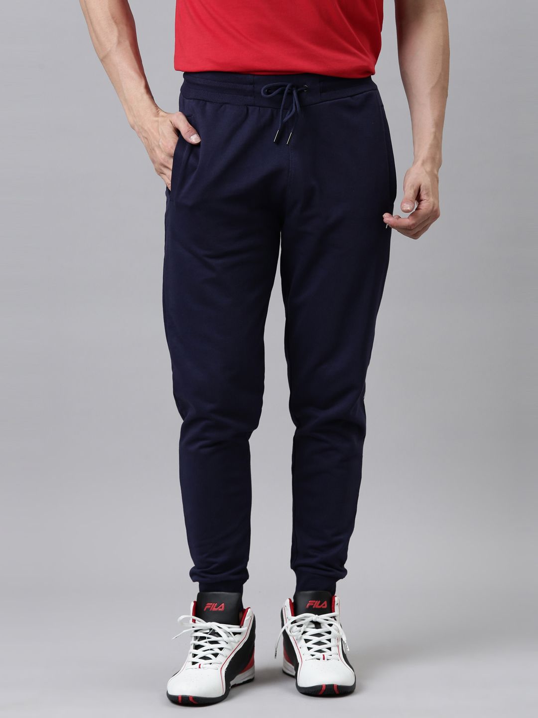 Buy Fila Navy Regular Fit Trackpants for Men's Online @ Tata CLiQ